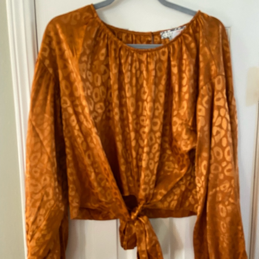 BNWT Jacquard Silk/Polyester Top Size Large